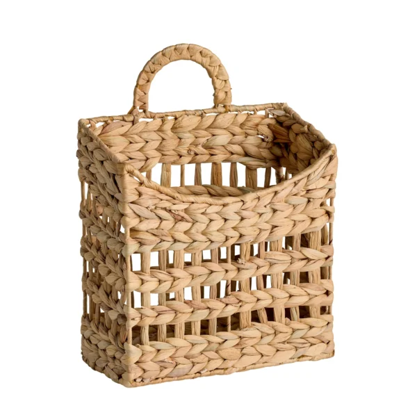 Better Homes & Gardens Water Hyacinth Square Hanging Basket with Handle, 14.2"