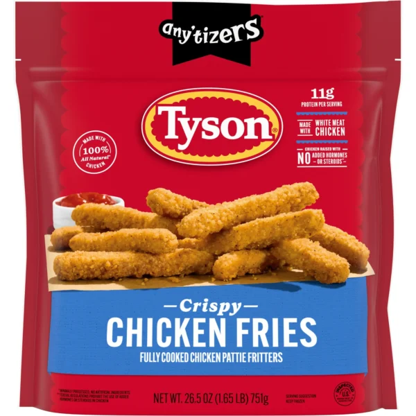 Tyson Any'tizers White Meat Crispy Chicken Fries, 26.5 oz (Frozen Fully Cooked)